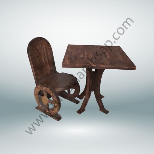 Şiir Ahşap Masa Sandalye mss0059