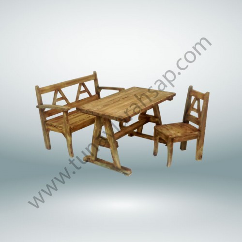 Altın Ahşap Masa Sandalye Takımları ms0061